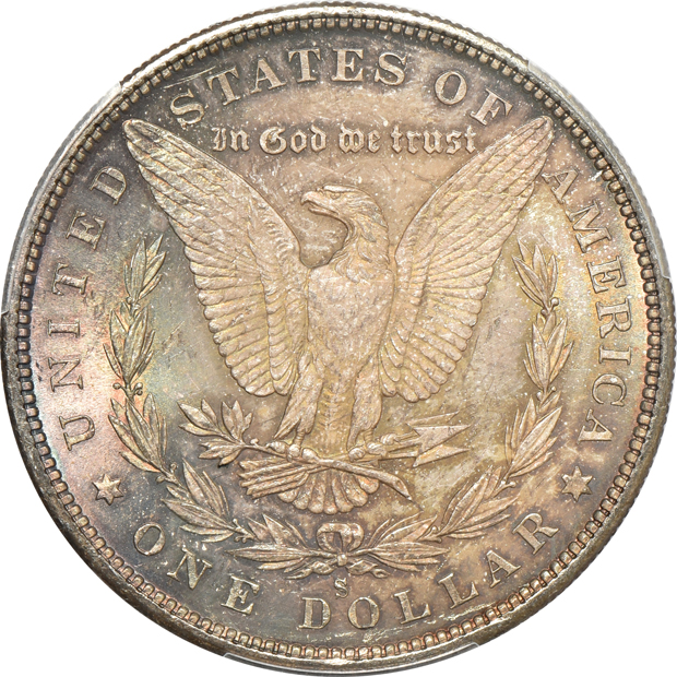 1880-S and two 1897, all PCGS MS-65