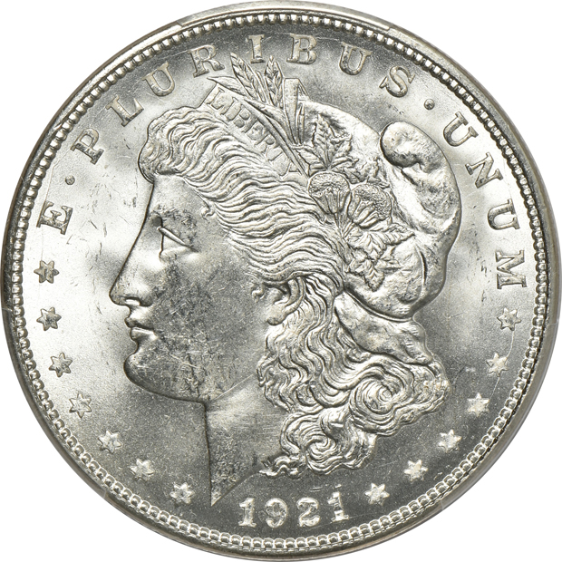 Two 1921-D Morgan PCGS MS-64 CAC