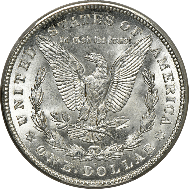 Two 1921-D Morgan PCGS MS-65