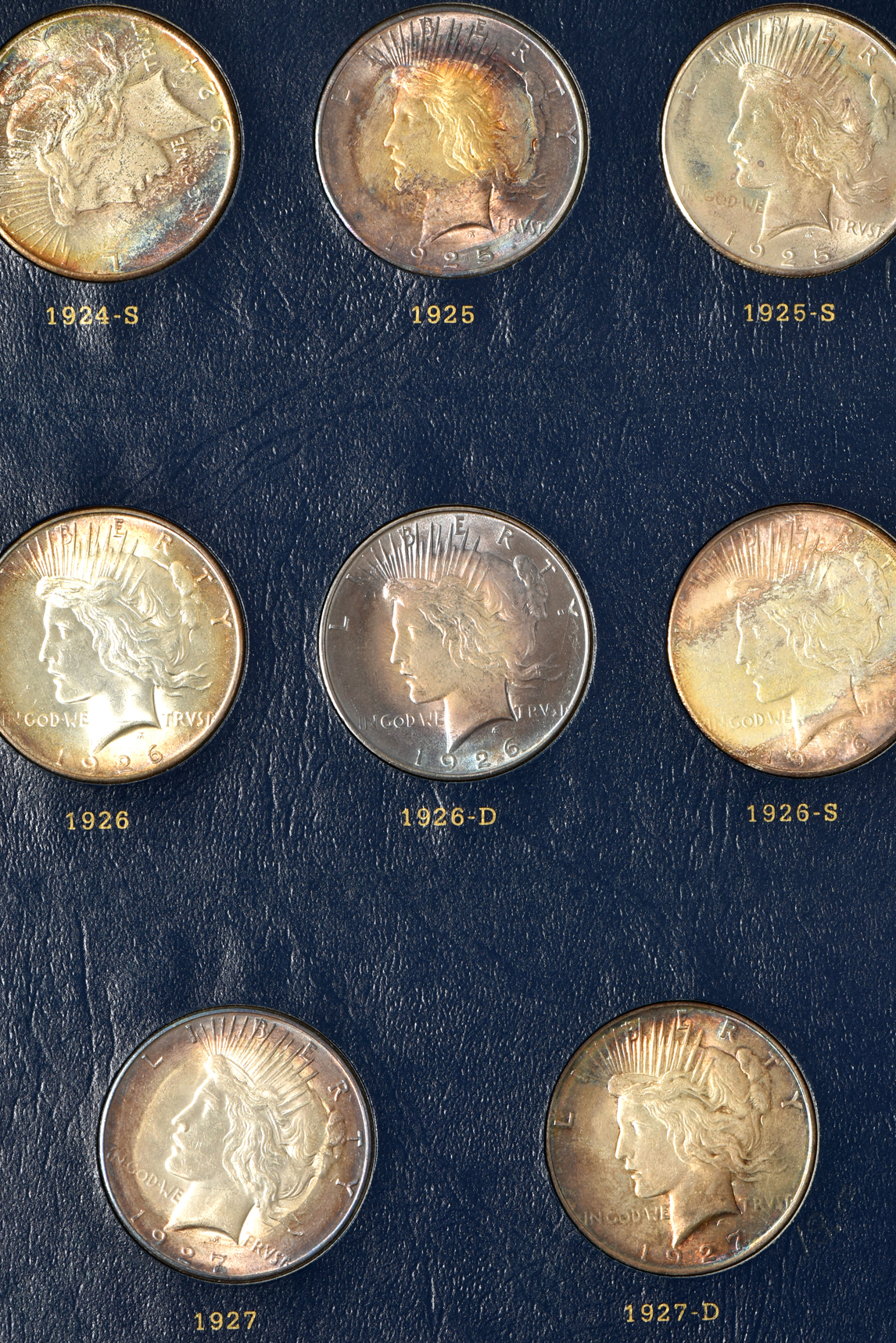 Complete Collection of Peace Dollars in a Whitman Classic 9130