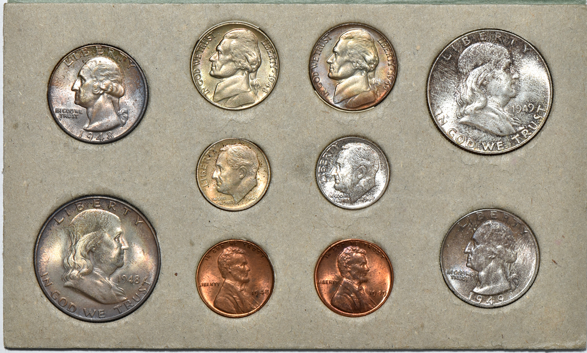 One Half Each of 1948 and 1949 Mint Sets