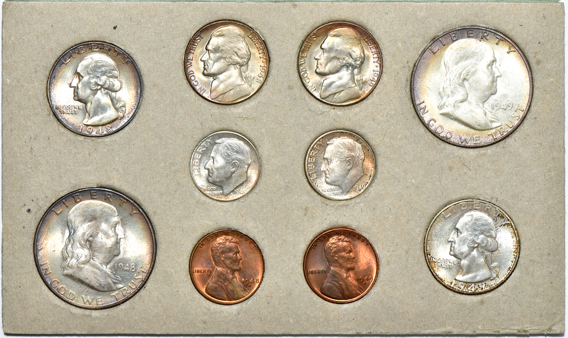 One Half Each of 1948 and 1949 Mint Sets