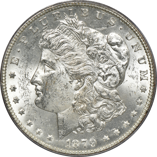 Four 1879-S Reverse of 1878 all PCGS MS-60 (green label) CAC
