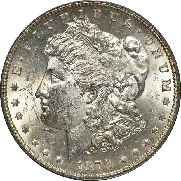 Four 1879-S Reverse of 1878 all PCGS MS-60 (green label) CAC