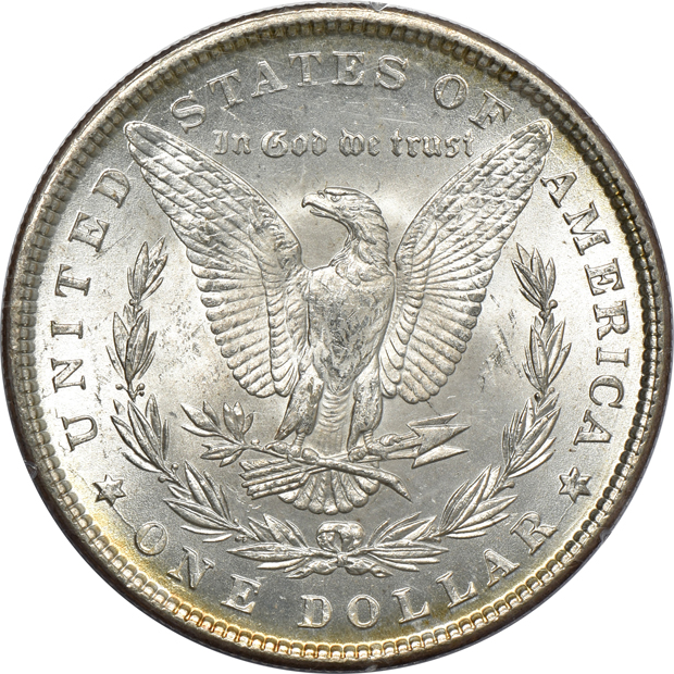 1882 and 1884, both PCGS MS-63 (rattler) GOLD CAC