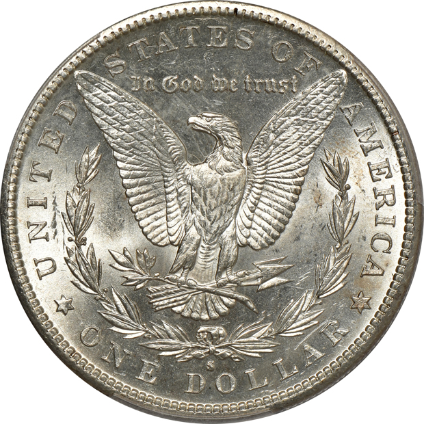 1885-S MS-61, and a 1900-S MS-62, both PCGS