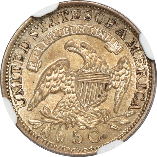 1835 Large Date Large 5C LM-4 NGC MS-62