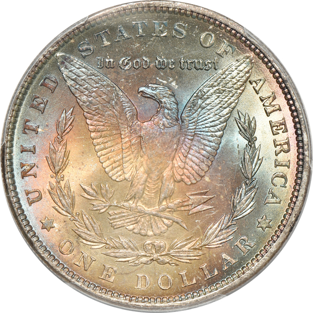 1883-O MS-64, and an 1886 MS-65, both PCGS