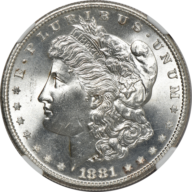 Two 1881-S NGC MS-66 CAC