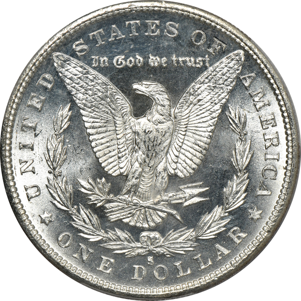 Two 1880-S MS-66, and an 1885 MS-65, all PCGS