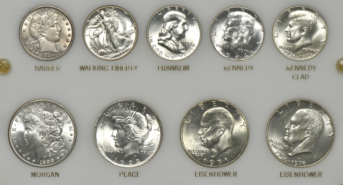 United States 20th Century Set in a Capital Plastics holder