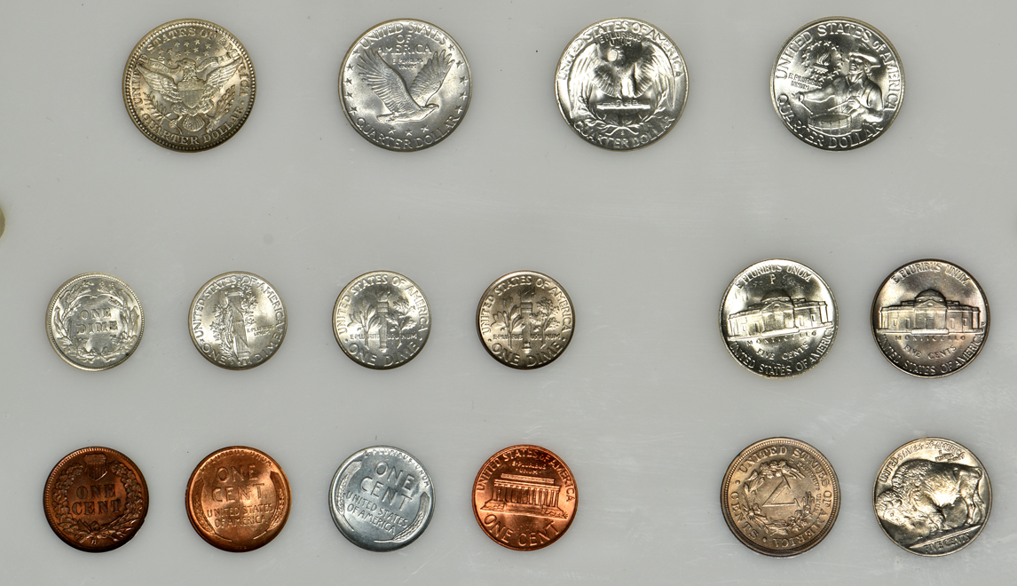 United States 20th Century Set in a Capital Plastics holder