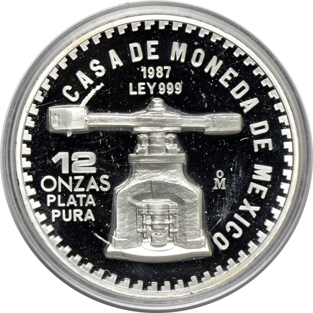 Mexico - 1987 commemorative Proof set, Salute to the USA Constitution.  Four coins with certificate