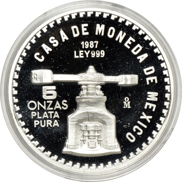 Mexico - 1987 commemorative Proof set, Salute to the USA Constitution.  Four coins with certificate