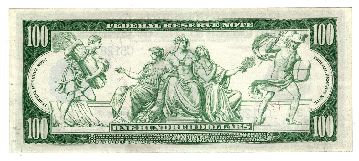 1914 $100 Philadelphia Blue Seal - XF