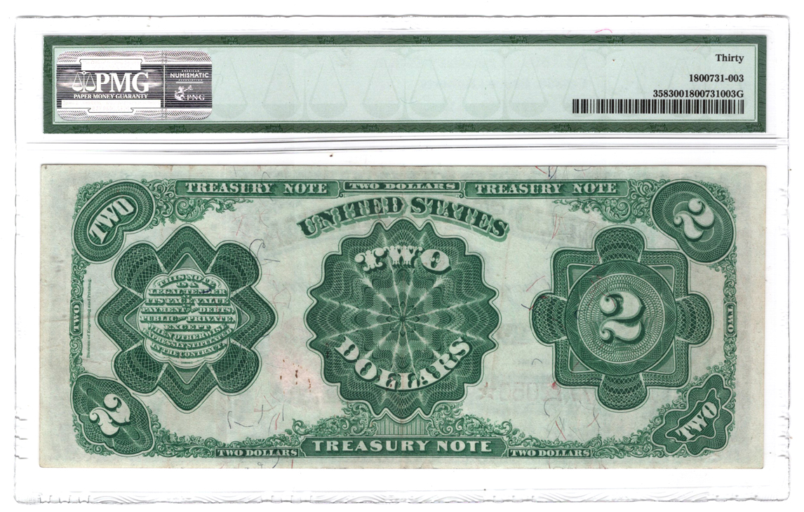 1891 $2 Fr# 358 - PMG VF-30