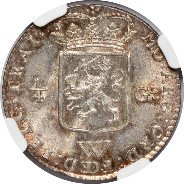 Netherlands - West Indies Utrecht struck 1794 1/4 Gulden - NGC 66+