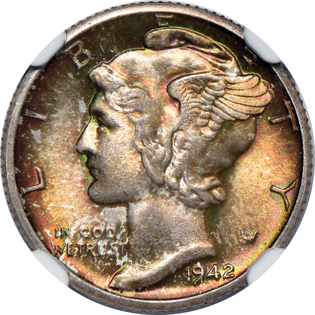 Fourteen certified United States type coins