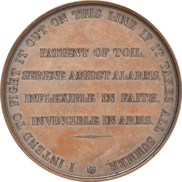 1868 U.S. Grant campaign medal DeWitt-USG-1868-2, plus two Treaty of Greenville medals