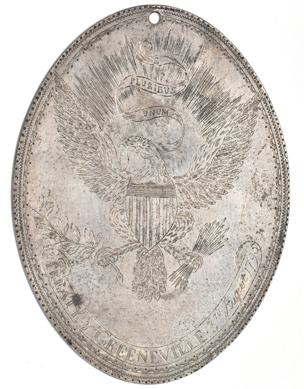 1868 U.S. Grant campaign medal DeWitt-USG-1868-2, plus two Treaty of Greenville medals
