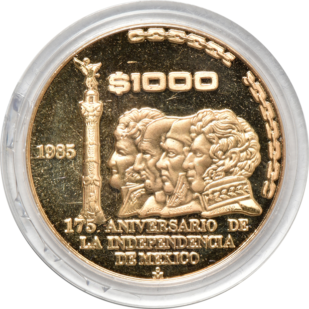 Mexico - 1985 two piece Proof Set with certificate and case