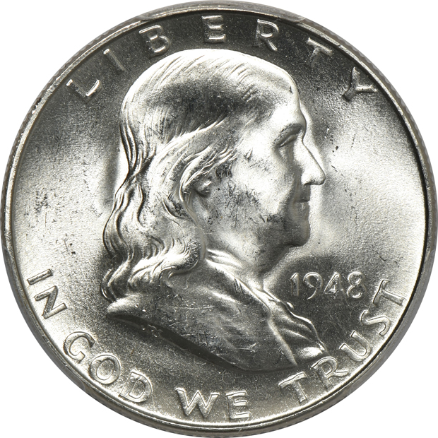 Eight 1948-D PCGS MS-65FBL