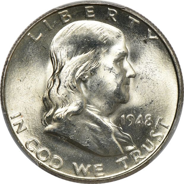 Eight 1948-D PCGS MS-65FBL
