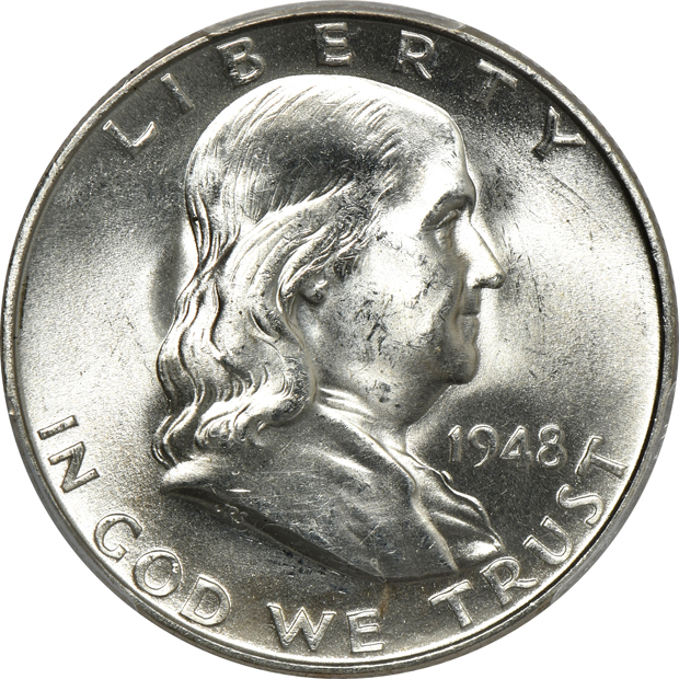 Eight 1948-D PCGS MS-65FBL