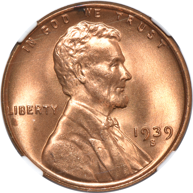 One 1937 and seven 1939-S, all NGC MS-67