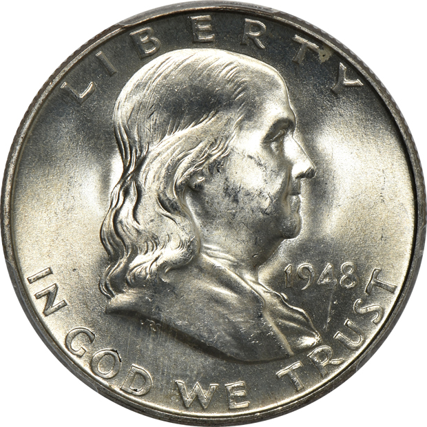 Eight 1948-D PCGS MS-65FBL