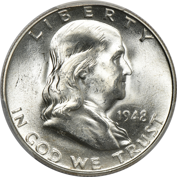 Eight 1948-D PCGS MS-65FBL