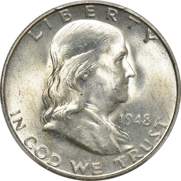 Eight 1948-D PCGS MS-65FBL
