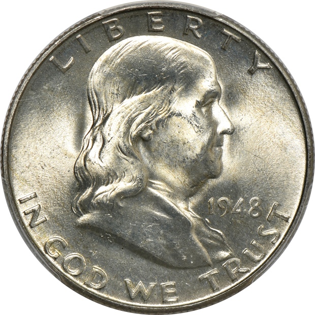 Eight 1948-D PCGS MS-65FBL