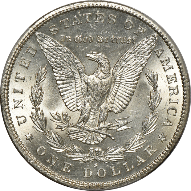 1887-S MS-63, and an 1897-S MS-64, both PCGS