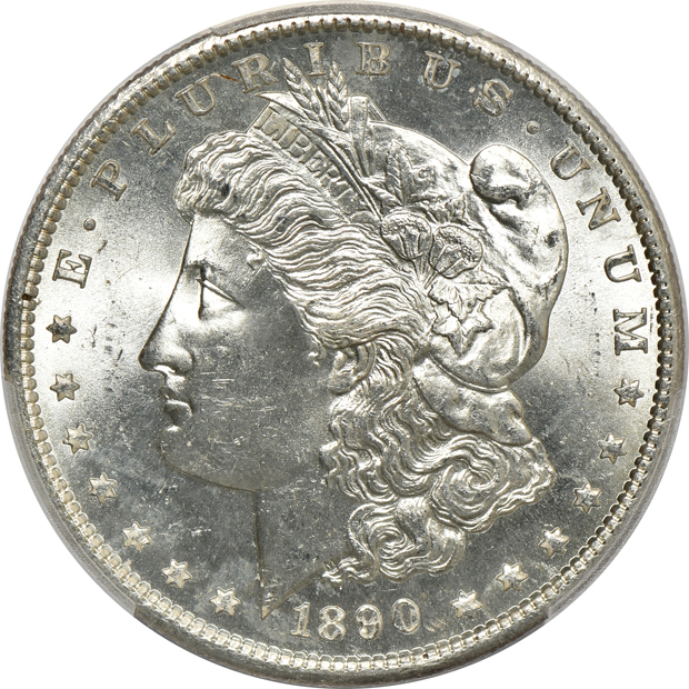 Three 1890-S PCGS MS-64+ CAC