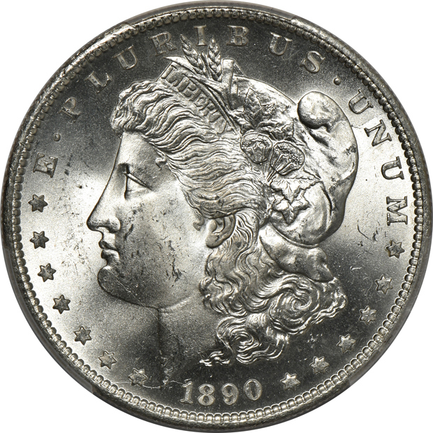 Three 1890-S PCGS MS-64+ CAC