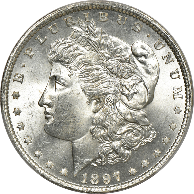 Three 1897 PCGS MS-64+ CAC
