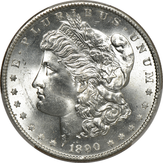 Five 1890-S PCGS MS-64 CAC
