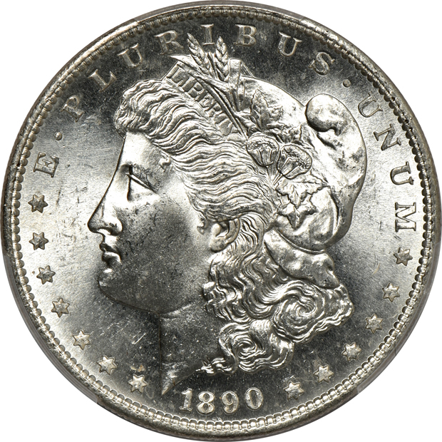 Five 1890-S PCGS MS-64 CAC