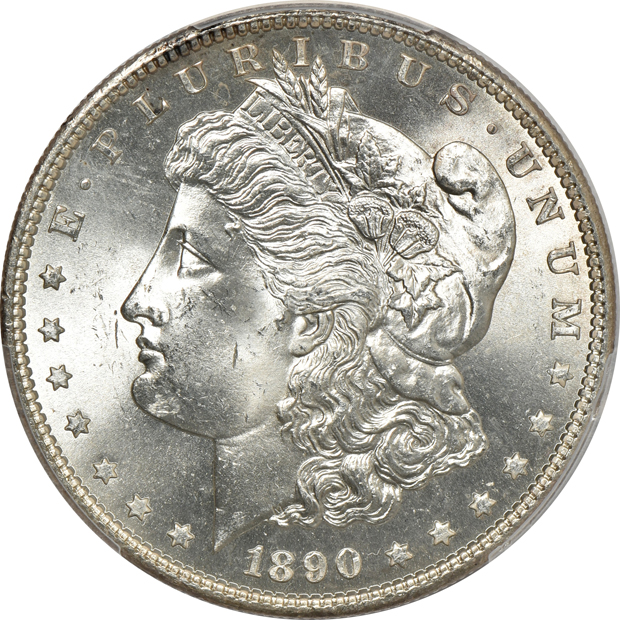 Five 1890-S PCGS MS-64 CAC