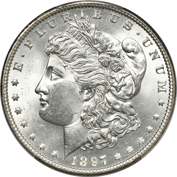 Five 1897 PCGS MS-65