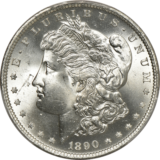 Five 1890-S PCGS MS-64 CAC