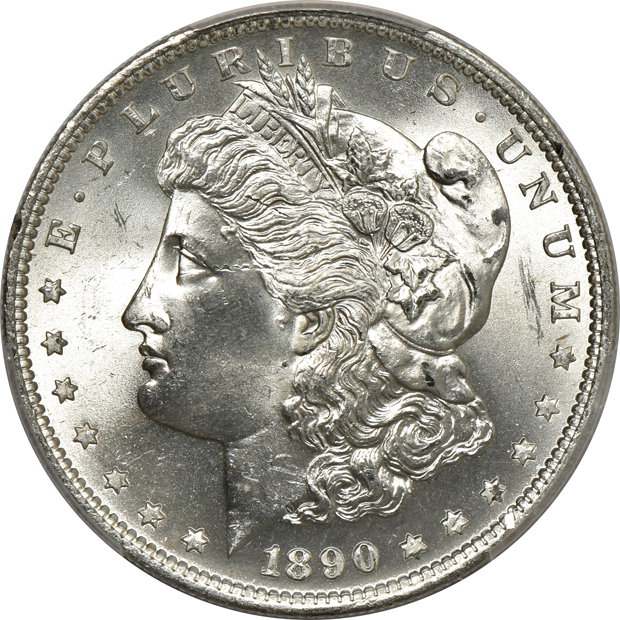 Five 1890-S PCGS MS-64 CAC