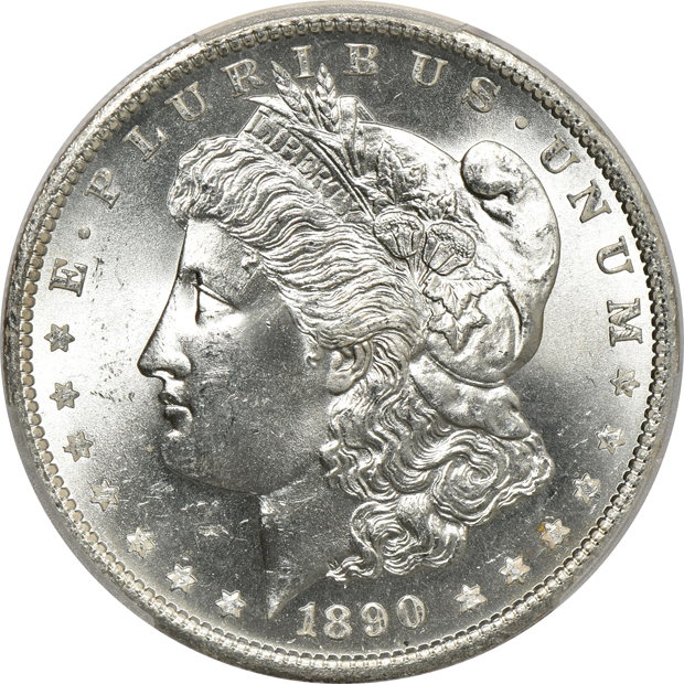 Five 1890-S PCGS MS-64 CAC