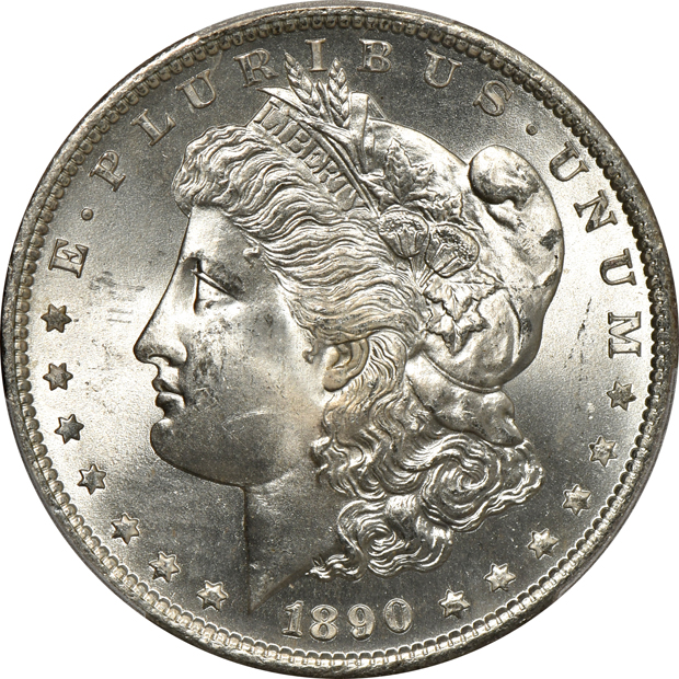 Five 1890-S PCGS MS-64 CAC