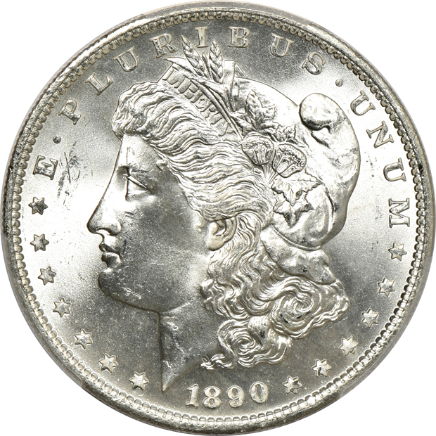 Five 1890-S PCGS MS-64 CAC