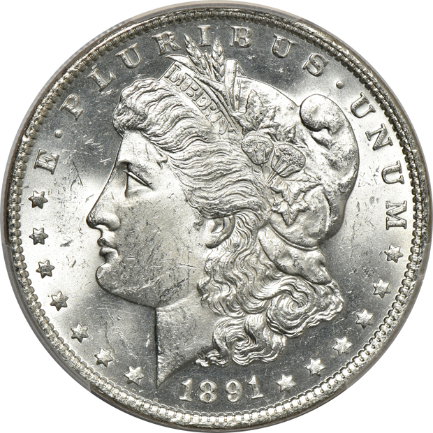 Four 1891 PCGS MS-63