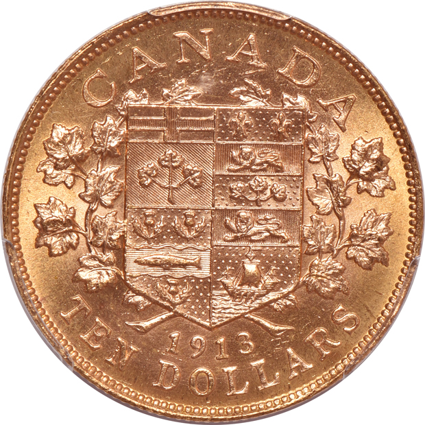 Canada - 1913 $10 - PCGS MS-65 Canadian Gold Reserve