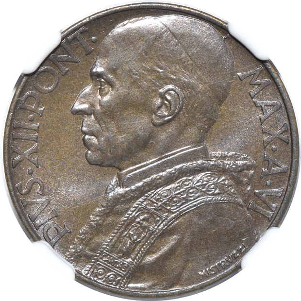 Vatican - 1944 eight coin set certified by NGC