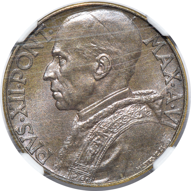 Vatican - 1944 eight coin set certified by NGC